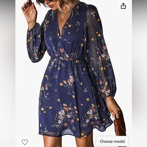 Cupshe floral print A-line mini dress NWT